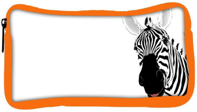 

Snoogg Eco Friendly Canvas Funny Zebra Designer Student Pen Pencil Case Coin Purse Pouch Cosmetic Makeup Bag (ORANGE) Pouch(Multicolor)