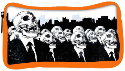 

Snoogg Eco Friendly Canvas Dark Skull Designer Student Pen Pencil Case Coin Purse Pouch Cosmetic Makeup Bag (ORANGE) Pouch(Multicolor)