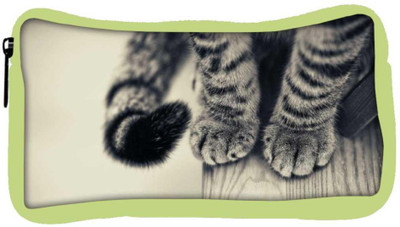 

Snoogg Eco Friendly Canvas Black And White Cat Paws Designer Student Pen Pencil Case Coin Purse Pouch Cosmetic Makeup Bag (GREEN) Pouch(Multicolor)