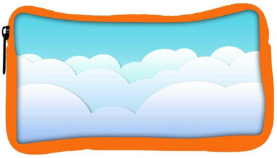 

Snoogg Eco Friendly Canvas Multiple Clouds Designer Student Pen Pencil Case Coin Purse Pouch Cosmetic Makeup Bag (ORANGE) Pouch(Multicolor)