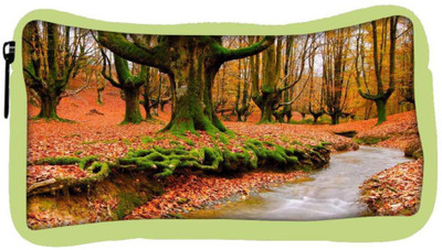

Snoogg Eco Friendly Canvas Orange Leaves Designer Student Pen Pencil Case Coin Purse Pouch Cosmetic Makeup Bag (GREEN) Pouch(Multicolor)
