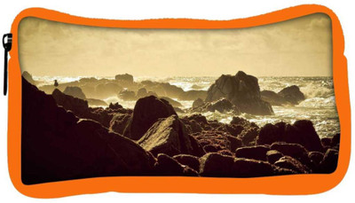 

Snoogg Eco Friendly Canvas Rocks In The Sea Designer Student Pen Pencil Case Coin Purse Pouch Cosmetic Makeup Bag (ORANGE) Pouch(Multicolor)