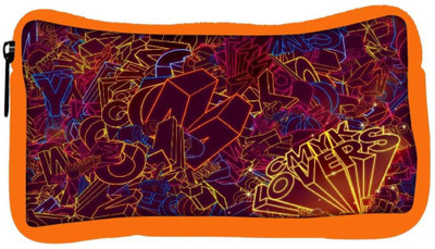

Snoogg Eco Friendly Canvas Cmyk Lovers Designer Student Pen Pencil Case Coin Purse Pouch Cosmetic Makeup Bag (ORANGE) Pouch(Multicolor)