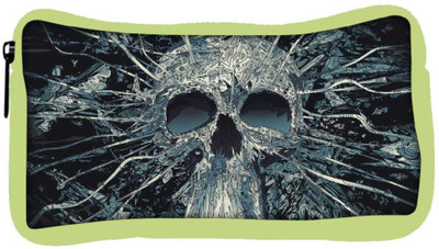 

Snoogg Eco Friendly Canvas Black Skull Designer Student Pen Pencil Case Coin Purse Pouch Cosmetic Makeup Bag (GREEN) Pouch(Multicolor)