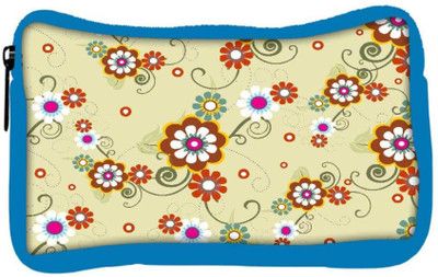 

Snoogg Eco Friendly Canvas White Floral Designer Student Pen Pencil Case Coin Purse Pouch Cosmetic Makeup Bag (BLUE) Pouch(Multicolor)