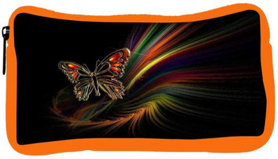 

Snoogg Eco Friendly Canvas Multicolor Butterfly Designer Student Pen Pencil Case Coin Purse Pouch Cosmetic Makeup Bag (ORANGE) Pouch(Multicolor)