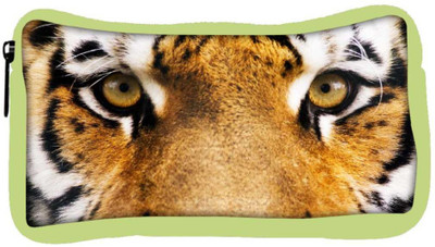 

Snoogg Eco Friendly Canvas Tiger Eyes Designer Student Pen Pencil Case Coin Purse Pouch Cosmetic Makeup Bag (GREEN) Pouch(Multicolor)