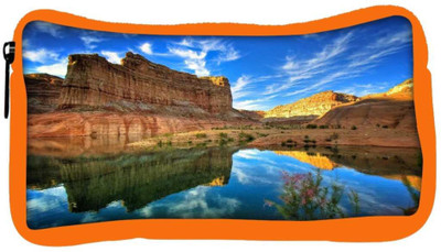 

Snoogg Eco Friendly Canvas River Side Mountain Designer Student Pen Pencil Case Coin Purse Pouch Cosmetic Makeup Bag (ORANGE) Pouch(Multicolor)
