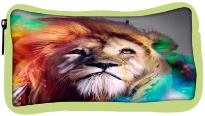 

Snoogg Eco Friendly Canvas Colorful Lion 2770 Student Pen Pencil Case Coin Purse Pouch Cosmetic Makeup Bag (GREEN) Pouch(Multicolor)