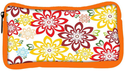 

Snoogg Eco Friendly Canvas Colorful Floral Designer Student Pen Pencil Case Coin Purse Pouch Cosmetic Makeup Bag (ORANGE) Pouch(Multicolor)