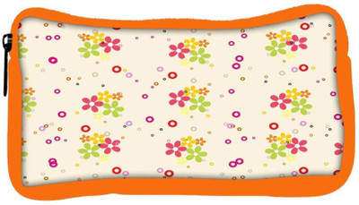 

Snoogg Eco Friendly Canvas Colorful Floral Designer Student Pen Pencil Case Coin Purse Pouch Cosmetic Makeup Bag (ORANGE) Pouch(Multicolor)
