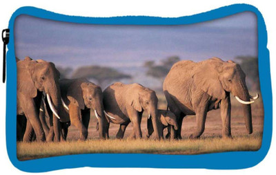 

Snoogg Eco Friendly Canvas Parental Elephant Designer Student Pen Pencil Case Coin Purse Pouch Cosmetic Makeup Bag (BLUE) Pouch(Multicolor)