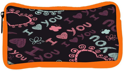 

Snoogg Eco Friendly Canvas I Love You Black Pattern Designer Student Pen Pencil Case Coin Purse Pouch Cosmetic Makeup Bag (ORANGE) Pouch(Multicolor)