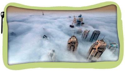 

Snoogg Eco Friendly Canvas Clouds And Building Designer Student Pen Pencil Case Coin Purse Pouch Cosmetic Makeup Bag (GREEN) Pouch(Multicolor)