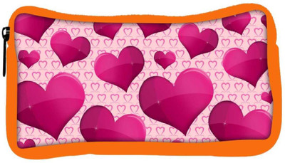 

Snoogg Eco Friendly Canvas Shining Heart Designer Student Pen Pencil Case Coin Purse Pouch Cosmetic Makeup Bag (ORANGE) Pouch(Multicolor)