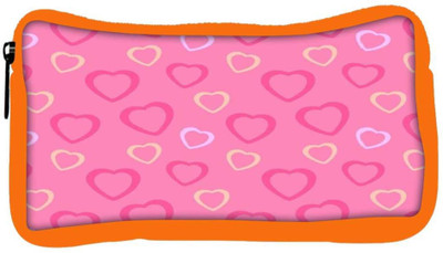 

Snoogg Eco Friendly Canvas Heart Pink Student Pen Pencil Case Coin Purse Pouch Cosmetic Makeup Bag (ORANGE) Pouch(Multicolor)