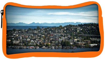 

Snoogg Eco Friendly Canvas Abstract City Designer Student Pen Pencil Case Coin Purse Pouch Cosmetic Makeup Bag (ORANGE) Pouch(Multicolor)