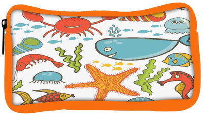 

Snoogg Eco Friendly Canvas Fish World Designer Student Pen Pencil Case Coin Purse Pouch Cosmetic Makeup Bag (ORANGE) Pouch(Multicolor)