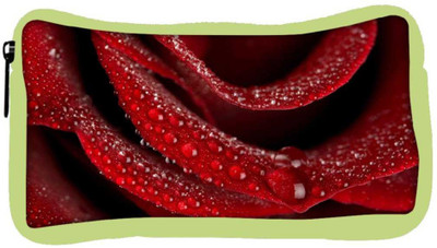 

Snoogg Eco Friendly Canvas Water Drops In Rose Flower Designer Student Pen Pencil Case Coin Purse Pouch Cosmetic Makeup Bag (GREEN) Pouch(Multicolor)