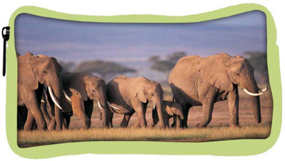 

Snoogg Eco Friendly Canvas Parental Elephant Designer Student Pen Pencil Case Coin Purse Pouch Cosmetic Makeup Bag (GREEN) Pouch(Multicolor)