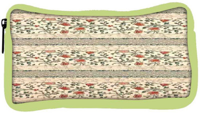 

Snoogg Eco Friendly Canvas Floral Pattern Red And Cream Student Pen Pencil Case Coin Purse Pouch Cosmetic Makeup Bag (GREEN) Pouch(Multicolor)