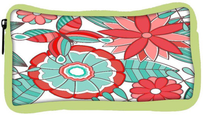 

Snoogg Eco Friendly Canvas Abstract Floral Background Student Pen Pencil Case Coin Purse Pouch Cosmetic Makeup Bag (GREEN) Pouch(Multicolor)