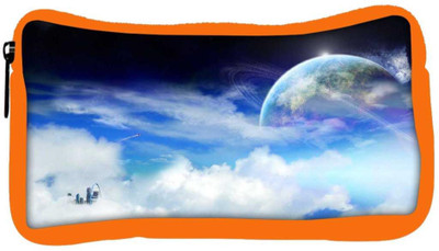 

Snoogg Eco Friendly Canvas Clouds And Earth Designer Student Pen Pencil Case Coin Purse Pouch Cosmetic Makeup Bag (ORANGE) Pouch(Multicolor)