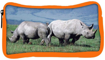 

Snoogg Eco Friendly Canvas Pair Of Rhino Designer Student Pen Pencil Case Coin Purse Pouch Cosmetic Makeup Bag (ORANGE) Pouch(Multicolor)
