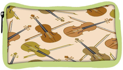 

Snoogg Eco Friendly Canvas Violin Designer Student Pen Pencil Case Coin Purse Pouch Cosmetic Makeup Bag (GREEN) Pouch(Multicolor)