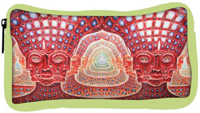 

Snoogg Eco Friendly Canvas Fractal Face Designer Student Pen Pencil Case Coin Purse Pouch Cosmetic Makeup Bag (GREEN) Pouch(Multicolor)