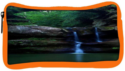 

Snoogg Eco Friendly Canvas Nature Waterfall Designer Student Pen Pencil Case Coin Purse Pouch Cosmetic Makeup Bag (ORANGE) Pouch(Multicolor)