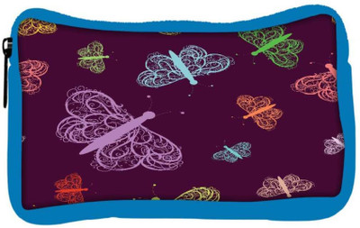 

Snoogg Eco Friendly Canvas Colorful Butterflies Designer Student Pen Pencil Case Coin Purse Pouch Cosmetic Makeup Bag (BLUE) Pouch(Multicolor)