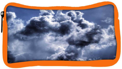 

Snoogg Eco Friendly Canvas Thundering Cloud Designer Student Pen Pencil Case Coin Purse Pouch Cosmetic Makeup Bag (ORANGE) Pouch(Multicolor)