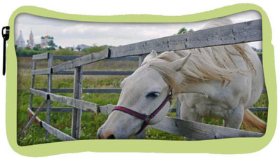 

Snoogg Eco Friendly Canvas White Horse Designer Student Pen Pencil Case Coin Purse Pouch Cosmetic Makeup Bag (GREEN) Pouch(Multicolor)