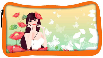

Snoogg Eco Friendly Canvas Cute Girl Designer Student Pen Pencil Case Coin Purse Pouch Cosmetic Makeup Bag (ORANGE) Pouch(Multicolor)