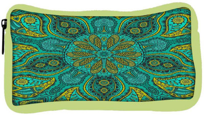 

Snoogg Eco Friendly Canvas Ornamental Lace Pattern Student Pen Pencil Case Coin Purse Pouch Cosmetic Makeup Bag (GREEN) Pouch(Multicolor)