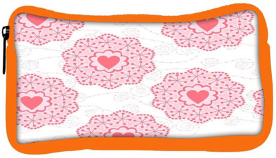 

Snoogg Eco Friendly Canvas Pink Heart White Pattern Designer Student Pen Pencil Case Coin Purse Pouch Cosmetic Makeup Bag (ORANGE) Pouch(Multicolor)