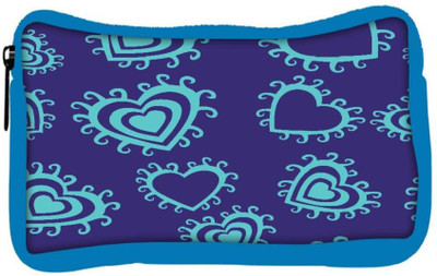 

Snoogg Eco Friendly Canvas Blue Hearts Purple Pattern Designer Student Pen Pencil Case Coin Purse Pouch Cosmetic Makeup Bag (BLUE) Pouch(Multicolor)