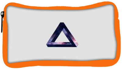 

Snoogg Eco Friendly Canvas Trianlge Designer Student Pen Pencil Case Coin Purse Pouch Cosmetic Makeup Bag (ORANGE) Pouch(Multicolor)