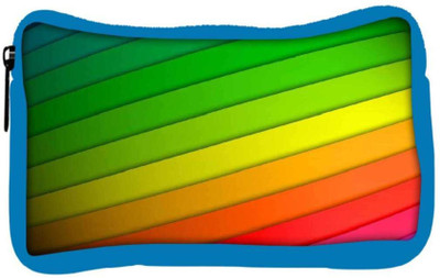 

Snoogg Eco Friendly Canvas Colorful Strips Designer Student Pen Pencil Case Coin Purse Pouch Cosmetic Makeup Bag (BLUE) Pouch(Multicolor)