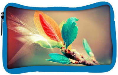 

Snoogg Eco Friendly Canvas Colorful Leaves Digital Art Designer Student Pen Pencil Case Coin Purse Pouch Cosmetic Makeup Bag (BLUE) Pouch(Multicolor)