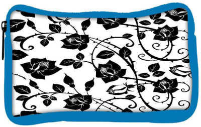 

Snoogg Eco Friendly Canvas Black Roses Leaves Designer Student Pen Pencil Case Coin Purse Pouch Cosmetic Makeup Bag (BLUE) Pouch(Multicolor)