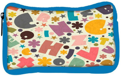 

Snoogg Eco Friendly Canvas Crazy Alphabets Designer Student Pen Pencil Case Coin Purse Pouch Cosmetic Makeup Bag (BLUE) Pouch(Multicolor)