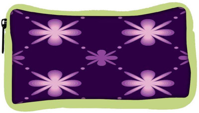 

Snoogg Eco Friendly Canvas Purple Floral Pattern Designer Student Pen Pencil Case Coin Purse Pouch Cosmetic Makeup Bag (GREEN) Pouch(Multicolor)