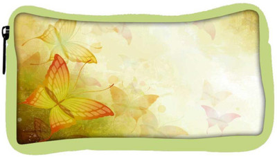 

Snoogg Eco Friendly Canvas Colorful Butterflies Designer Student Pen Pencil Case Coin Purse Pouch Cosmetic Makeup Bag (GREEN) Pouch(Multicolor)