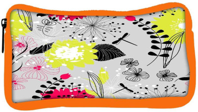 

Snoogg Eco Friendly Canvas Retro Floral Seamless Background Student Pen Pencil Case Coin Purse Pouch Cosmetic Makeup Bag (ORANGE) Pouch(Multicolor)