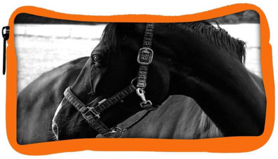 

Snoogg Eco Friendly Canvas Black Horse Designer Student Pen Pencil Case Coin Purse Pouch Cosmetic Makeup Bag (ORANGE) Pouch(Multicolor)