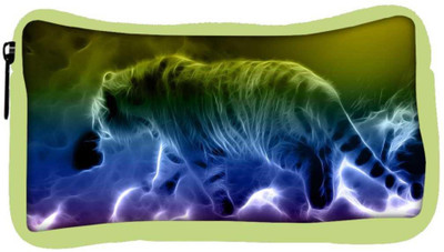 

Snoogg Eco Friendly Canvas Neon Tiger Walking Designer Student Pen Pencil Case Coin Purse Pouch Cosmetic Makeup Bag (GREEN) Pouch(Multicolor)