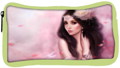 

Snoogg Eco Friendly Canvas Beauty Fantasy Girl Pink Designer Student Pen Pencil Case Coin Purse Pouch Cosmetic Makeup Bag (GREEN) Pouch(Multicolor)