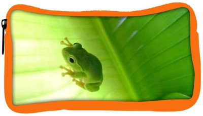 

Snoogg Eco Friendly Canvas Green Frog Designer Student Pen Pencil Case Coin Purse Pouch Cosmetic Makeup Bag (ORANGE) Pouch(Multicolor)
